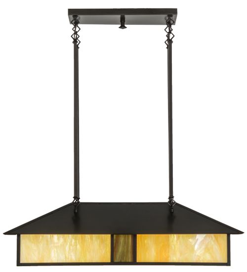Meyda 36"L Double Bar Mission Oblong Pendant