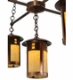 Meyda 36" Wide Fulton Prairie Loft 5 Light Chandelier