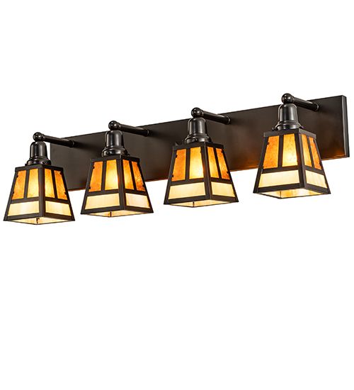 Meyda 36" Wide "T" Mission 4 Light Vanity