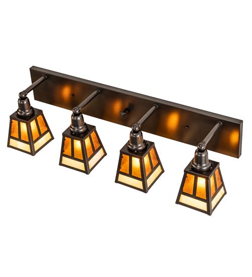 Meyda 36" Wide "T" Mission 4 Light Vanity