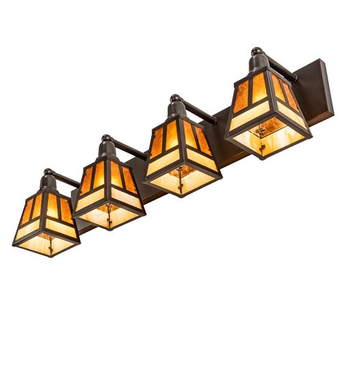 Meyda 36" Wide "T" Mission 4 Light Vanity
