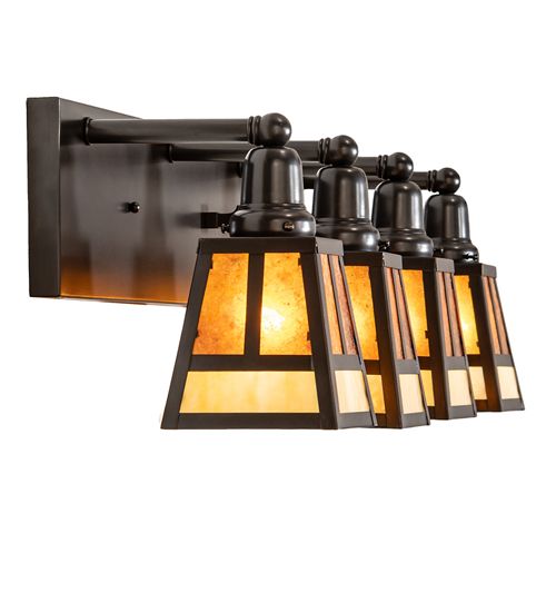 Meyda 36" Wide "T" Mission 4 Light Vanity