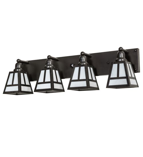 Meyda 36" Wide "T" Mission 4 Light Vanity Light