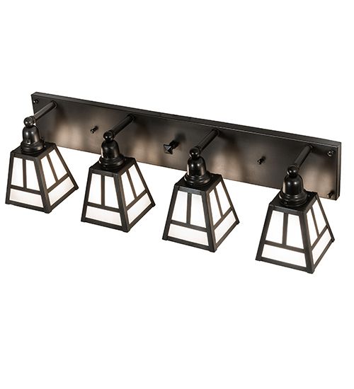 Meyda 36" Wide "T" Mission 4 Light Vanity Light