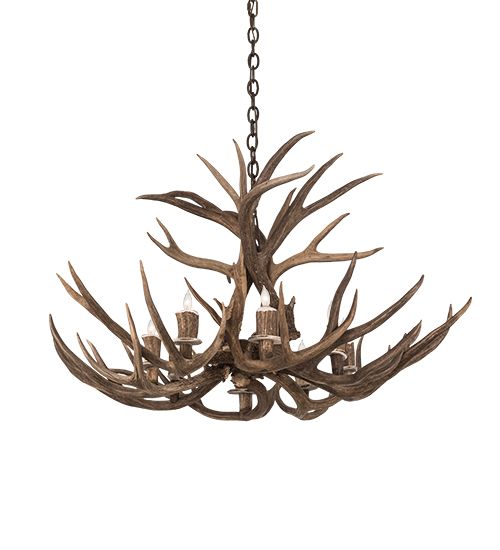 Meyda 38" Wide Antlers Deer 8 Light Chandelier