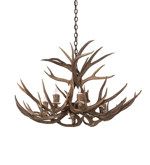 Meyda 38" Wide Antlers Deer 8 Light Chandelier
