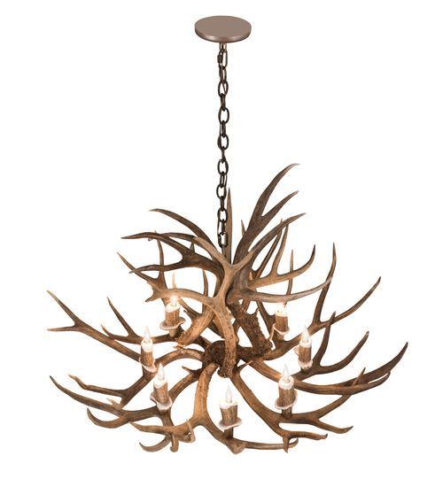 Meyda 38" Wide Antlers Deer 8 Light Chandelier