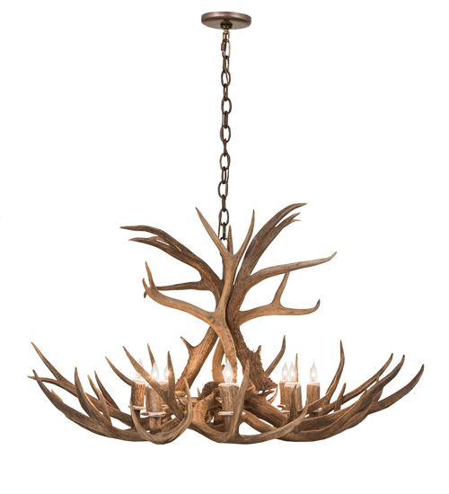 Meyda 38" Wide Antlers Deer 8 Light Chandelier
