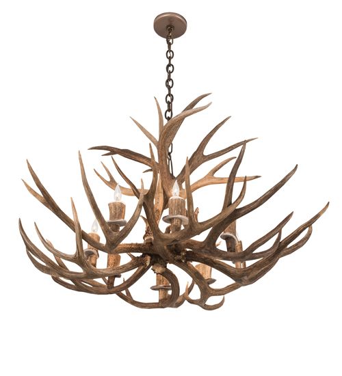 Meyda 38" Wide Antlers Deer 8 Light Chandelier