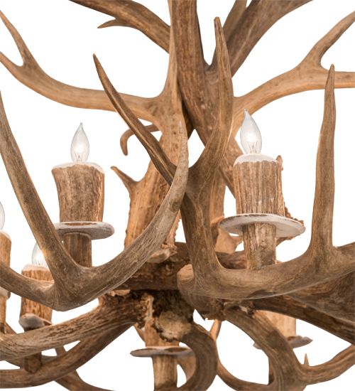 Meyda 38" Wide Antlers Deer 8 Light Chandelier
