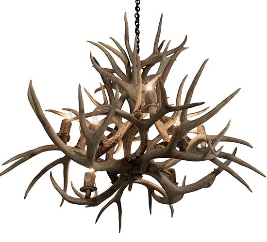Meyda 38" Wide Antlers Mule Deer 8 Light Chandelier
