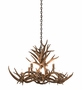 Meyda 39" Long Antlers 8 Light Oblong Chandelier