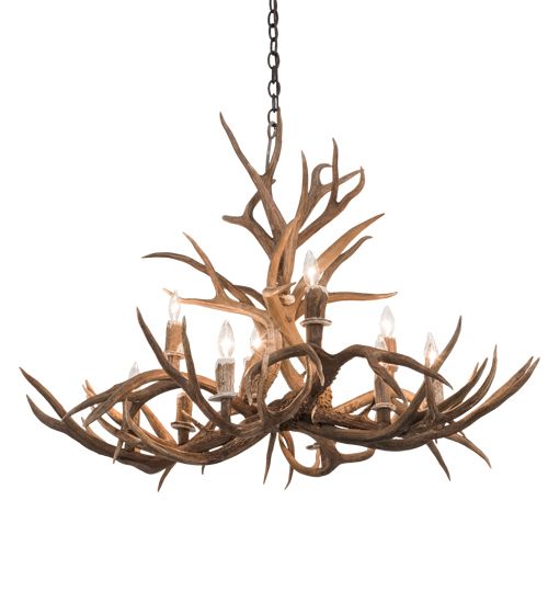 Meyda 42" Wide Antlers Mule Deer 10 LT Chandelier