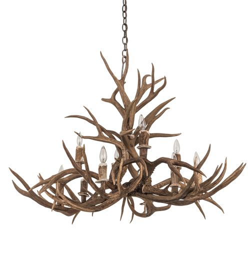 Meyda 42" Wide Antlers Mule Deer 10 LT Chandelier