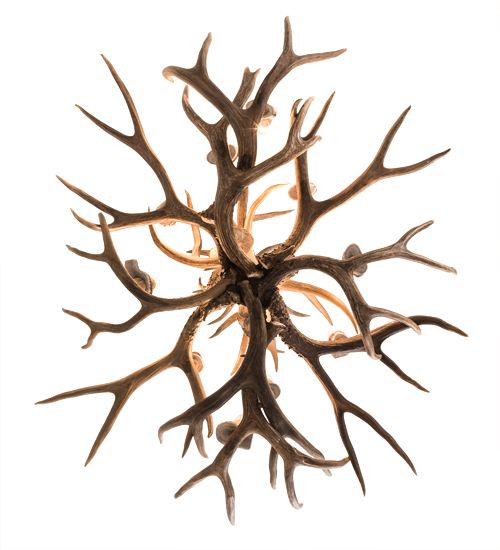 Meyda 42" Wide Antlers Mule Deer 10 LT Chandelier