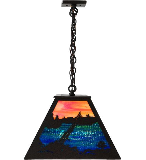 Meyda 48" Long Battling Bucks Oblong Pendant