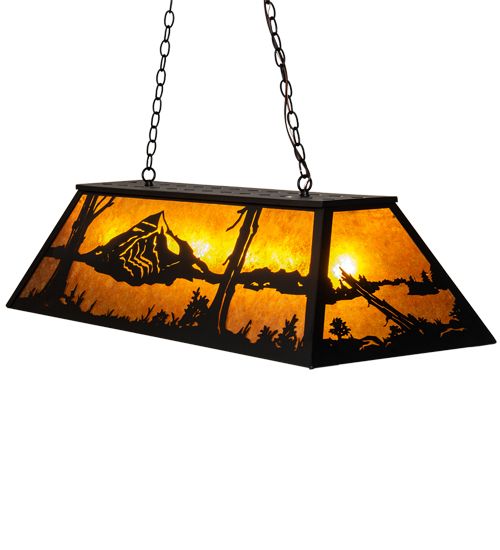 Meyda 48" Long Mountain Range Oblong Pendant