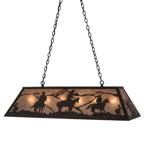 Meyda 48" Long Rustlers Oblong Pendant