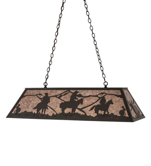 Meyda 48" Long Rustlers Oblong Pendant