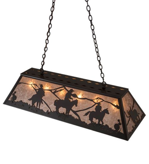 Meyda 48" Long Rustlers Oblong Pendant