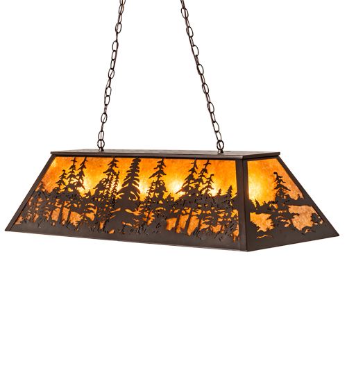 Meyda 48" Long Tall Pines Oblong Pendant
