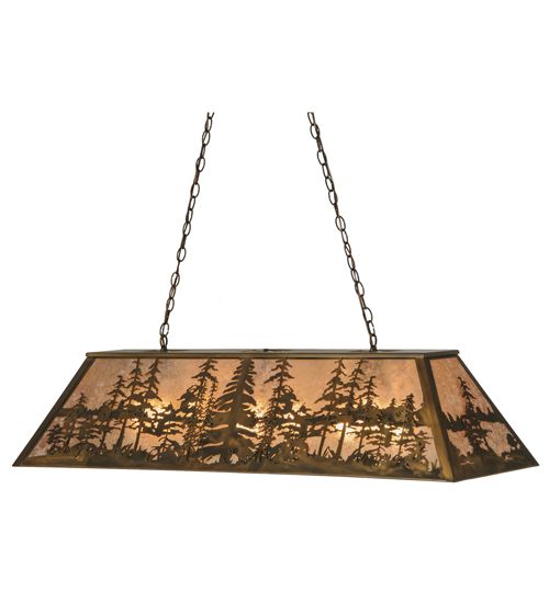 Meyda 48" Long Tall Pines Oblong Pendant
