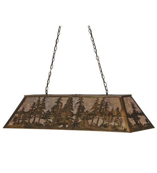Meyda 48" Long Tall Pines Oblong Pendant