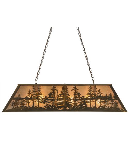 Meyda 48" Long Tall Pines Oblong Pendant