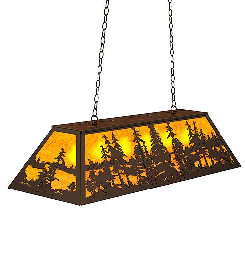 Meyda 48" Long Tall Pines Oblong Pendant