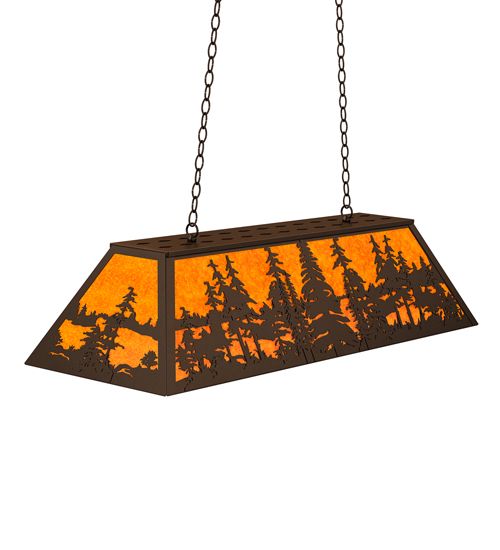Meyda 48" Long Tall Pines Oblong Pendant