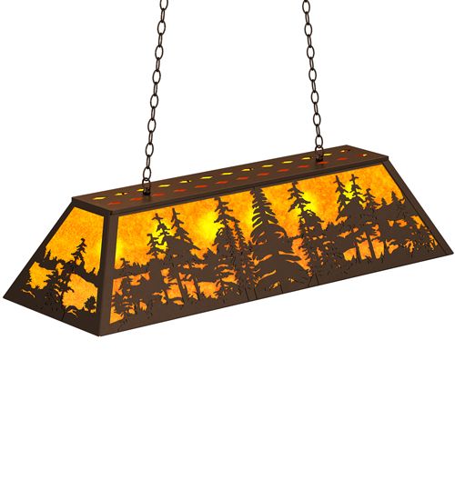 Meyda 48" Long Tall Pines Oblong Pendant