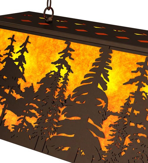 Meyda 48" Long Tall Pines Oblong Pendant