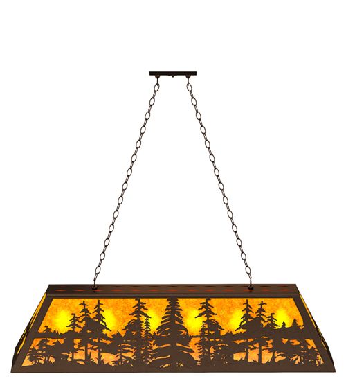 Meyda 48" Long Tall Pines Oblong Pendant