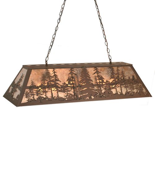 Meyda 48" Long Tall Pines Oblong Pendant