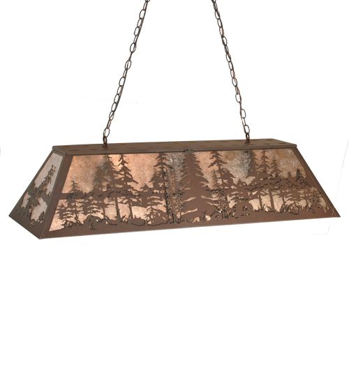 Meyda 48" Long Tall Pines Oblong Pendant