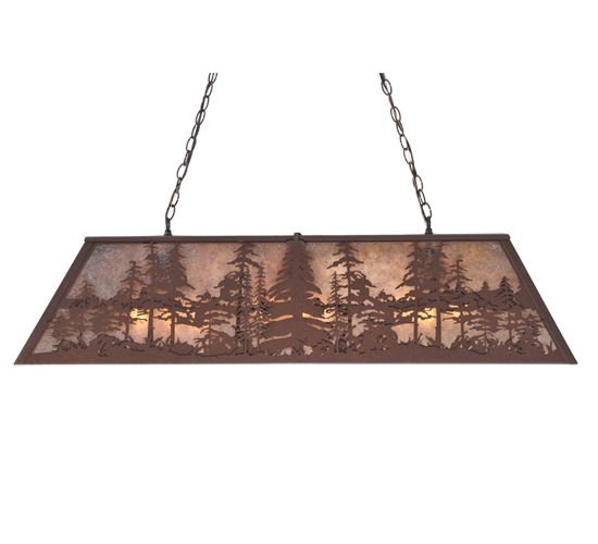 Meyda 48" Long Tall Pines Oblong Pendant