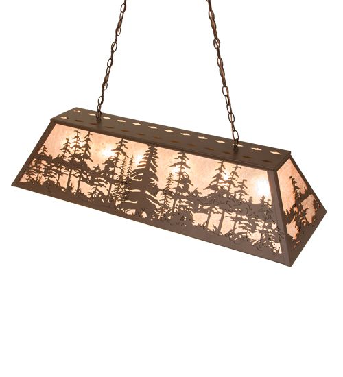 Meyda 48" Long Tall Pines Oblong Pendant