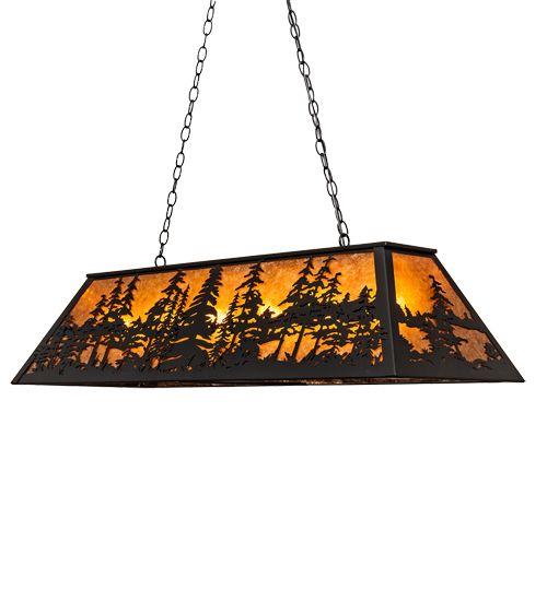 Meyda 48" Long Tall Pines Oblong Pendant