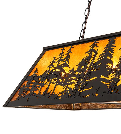 Meyda 48" Long Tall Pines Oblong Pendant