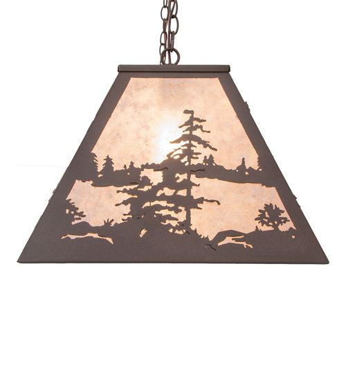 Meyda 48" Long Tall Pines Oblong Pendant