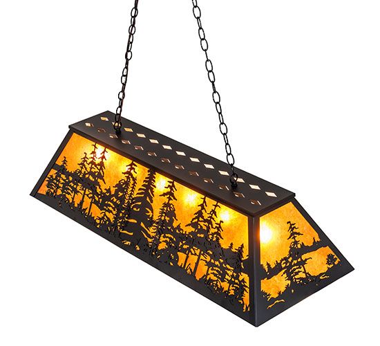 Meyda 48" Long Tall Pines Oblong Pendant