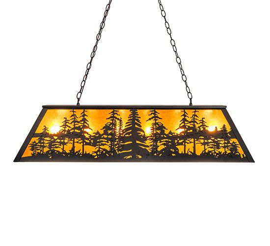Meyda 48" Long Tall Pines Oblong Pendant