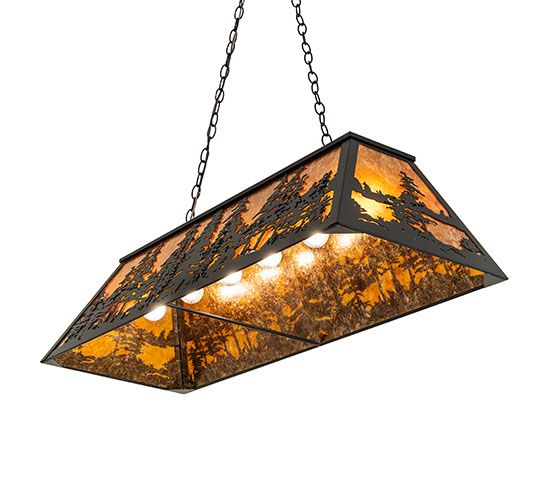 Meyda 48" Long Tall Pines Oblong Pendant