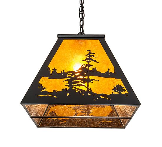 Meyda 48" Long Tall Pines Oblong Pendant