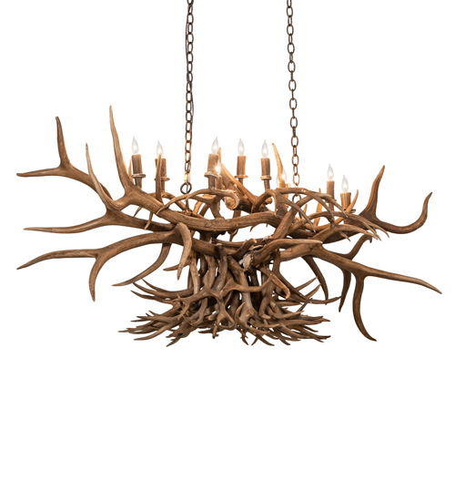 Meyda 50" Long Antlers 10 Light Oblong Chandelier