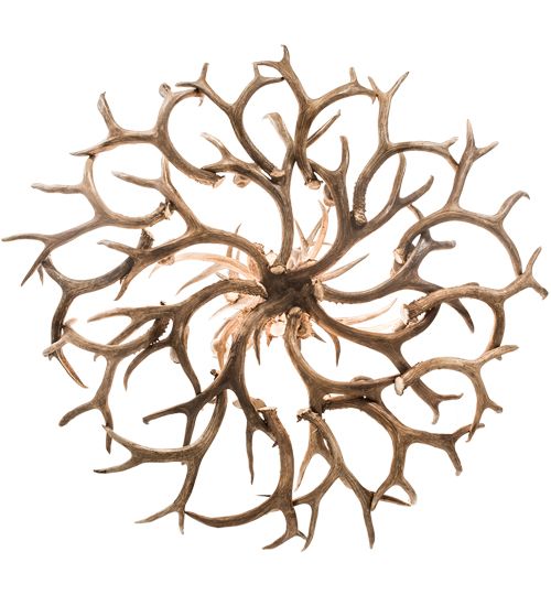 Meyda 52" Wide Antlers Mule Deer 12 Light Chandelier