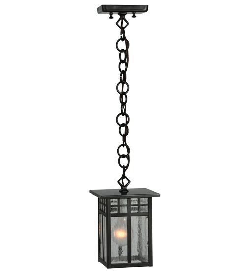 Meyda 6"Sq Mission Hanging Lantern Mini Pendant