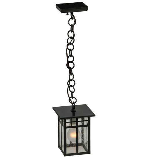 Meyda 6"Sq Mission Hanging Lantern Mini Pendant