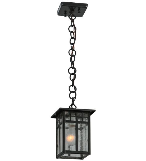 Meyda 6"Sq Mission Hanging Lantern Mini Pendant