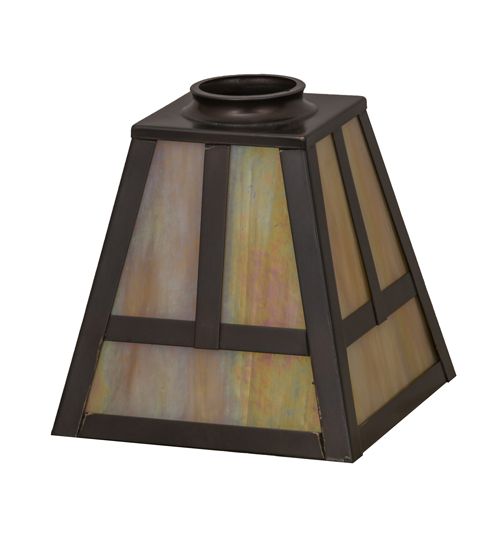 Meyda 6"Sq "T" Mission Shade